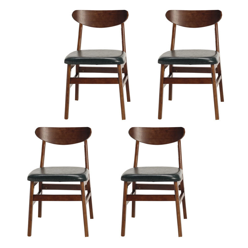Modern Upholstered Home Side Chair Open Back Matte Finish Dining Chair Blackish Green Set of 4 Clearhalo ' kitchen&dining_furn' 'Dining Chairs' 'Dining Tables & Seating' 'dining_chair' 'Furniture' 'furniture_dining_chair' 'Kitchen & Dining Furniture' 'kitchen' 4612932