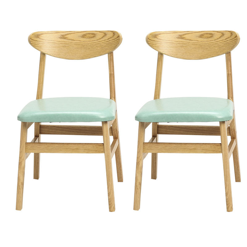 Modern Upholstered Home Side Chair Open Back Matte Finish Dining Chair Mint Green Set of 2 Clearhalo ' kitchen&dining_furn' 'Dining Chairs' 'Dining Tables & Seating' 'dining_chair' 'Furniture' 'furniture_dining_chair' 'Kitchen & Dining Furniture' 'kitchen' 4612933