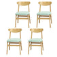Modern Upholstered Home Side Chair Open Back Matte Finish Dining Chair Mint Green Set of 4 Clearhalo ' kitchen&dining_furn' 'Dining Chairs' 'Dining Tables & Seating' 'dining_chair' 'Furniture' 'furniture_dining_chair' 'Kitchen & Dining Furniture' 'kitchen' 4612934