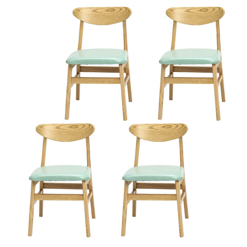 Modern Upholstered Home Side Chair Open Back Matte Finish Dining Chair Mint Green Set of 4 Clearhalo ' kitchen&dining_furn' 'Dining Chairs' 'Dining Tables & Seating' 'dining_chair' 'Furniture' 'furniture_dining_chair' 'Kitchen & Dining Furniture' 'kitchen' 4612934