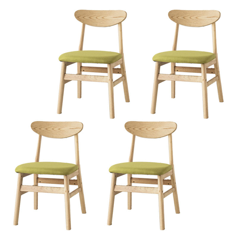 Modern Upholstered Home Side Chair Open Back Matte Finish Dining Chair Turquoise Set of 4 Clearhalo ' kitchen&dining_furn' 'Dining Chairs' 'Dining Tables & Seating' 'dining_chair' 'Furniture' 'furniture_dining_chair' 'Kitchen & Dining Furniture' 'kitchen' 4612936