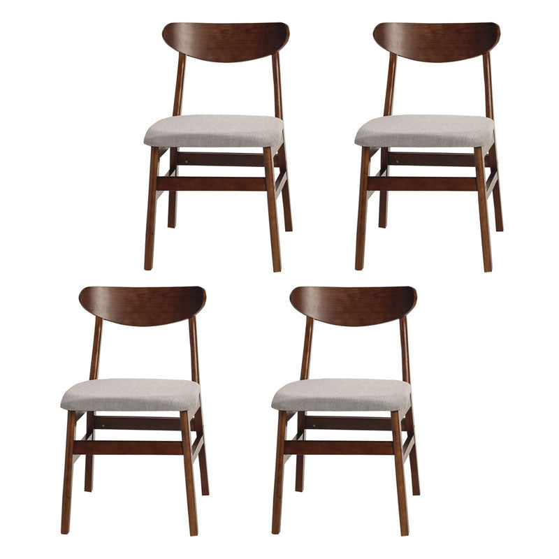 Modern Upholstered Home Side Chair Open Back Matte Finish Dining Chair Silver Gray Set of 4 Clearhalo ' kitchen&dining_furn' 'Dining Chairs' 'Dining Tables & Seating' 'dining_chair' 'Furniture' 'furniture_dining_chair' 'Kitchen & Dining Furniture' 'kitchen' 4612938