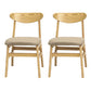 Modern Upholstered Home Side Chair Open Back Matte Finish Dining Chair Light Khaki Set of 2 Clearhalo ' kitchen&dining_furn' 'Dining Chairs' 'Dining Tables & Seating' 'dining_chair' 'Furniture' 'furniture_dining_chair' 'Kitchen & Dining Furniture' 'kitchen' 4612939
