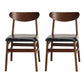 Modern Upholstered Home Side Chair Open Back Matte Finish Dining Chair Black Set of 2 Clearhalo ' kitchen&dining_furn' 'Dining Chairs' 'Dining Tables & Seating' 'dining_chair' 'Furniture' 'furniture_dining_chair' 'Kitchen & Dining Furniture' 'kitchen' 4612943