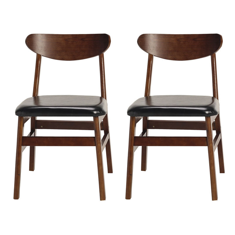Modern Upholstered Home Side Chair Open Back Matte Finish Dining Chair Black Set of 2 Clearhalo ' kitchen&dining_furn' 'Dining Chairs' 'Dining Tables & Seating' 'dining_chair' 'Furniture' 'furniture_dining_chair' 'Kitchen & Dining Furniture' 'kitchen' 4612943