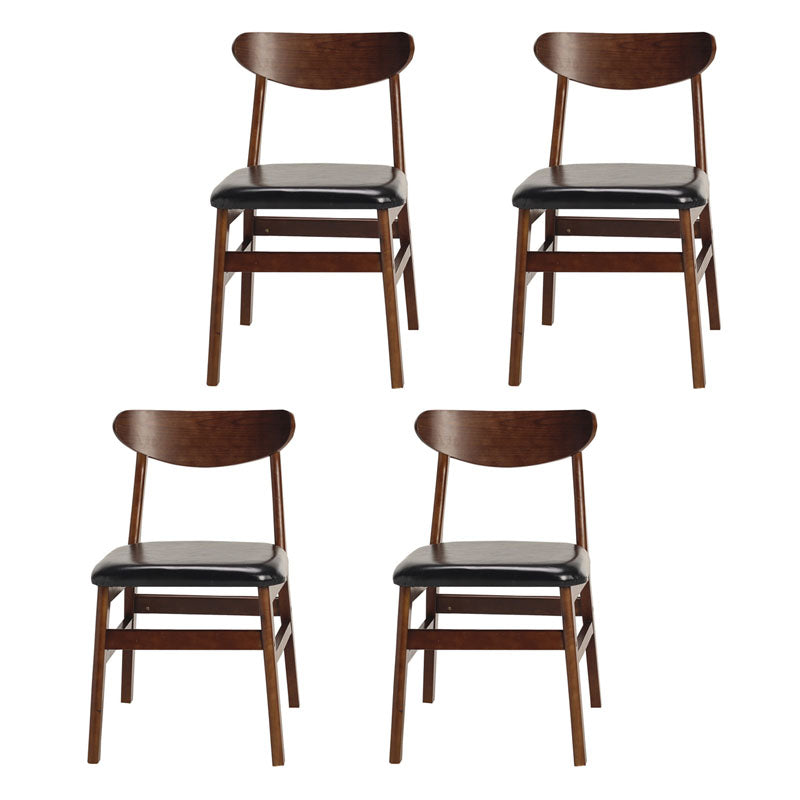 Modern Upholstered Home Side Chair Open Back Matte Finish Dining Chair Black Set of 4 Clearhalo ' kitchen&dining_furn' 'Dining Chairs' 'Dining Tables & Seating' 'dining_chair' 'Furniture' 'furniture_dining_chair' 'Kitchen & Dining Furniture' 'kitchen' 4612944