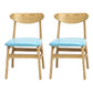 Modern Upholstered Home Side Chair Open Back Matte Finish Dining Chair Sky Blue Set of 2 Clearhalo ' kitchen&dining_furn' 'Dining Chairs' 'Dining Tables & Seating' 'dining_chair' 'Furniture' 'furniture_dining_chair' 'Kitchen & Dining Furniture' 'kitchen' 4612945