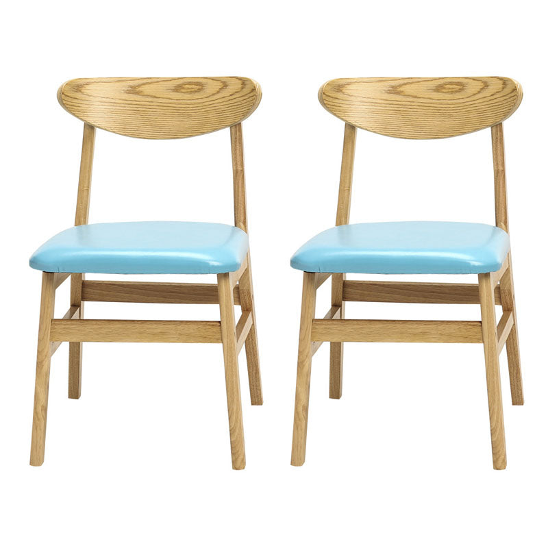 Modern Upholstered Home Side Chair Open Back Matte Finish Dining Chair Sky Blue Set of 2 Clearhalo ' kitchen&dining_furn' 'Dining Chairs' 'Dining Tables & Seating' 'dining_chair' 'Furniture' 'furniture_dining_chair' 'Kitchen & Dining Furniture' 'kitchen' 4612945