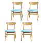 Modern Upholstered Home Side Chair Open Back Matte Finish Dining Chair Sky Blue Set of 4 Clearhalo ' kitchen&dining_furn' 'Dining Chairs' 'Dining Tables & Seating' 'dining_chair' 'Furniture' 'furniture_dining_chair' 'Kitchen & Dining Furniture' 'kitchen' 4612946