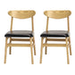 Modern Upholstered Home Side Chair Open Back Matte Finish Dining Chair Gloss Black Set of 2 Clearhalo ' kitchen&dining_furn' 'Dining Chairs' 'Dining Tables & Seating' 'dining_chair' 'Furniture' 'furniture_dining_chair' 'Kitchen & Dining Furniture' 'kitchen' 4612947