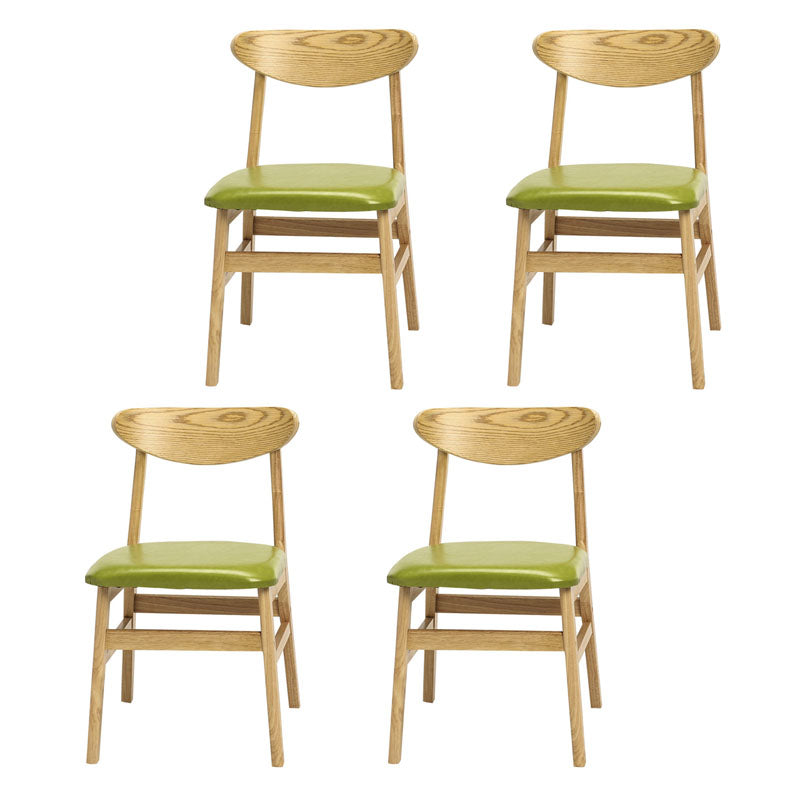 Modern Upholstered Home Side Chair Open Back Matte Finish Dining Chair Fruit Green Set of 4 Clearhalo ' kitchen&dining_furn' 'Dining Chairs' 'Dining Tables & Seating' 'dining_chair' 'Furniture' 'furniture_dining_chair' 'Kitchen & Dining Furniture' 'kitchen' 4612950