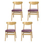 Modern Upholstered Home Side Chair Open Back Matte Finish Dining Chair Purple Set of 4 Clearhalo ' kitchen&dining_furn' 'Dining Chairs' 'Dining Tables & Seating' 'dining_chair' 'Furniture' 'furniture_dining_chair' 'Kitchen & Dining Furniture' 'kitchen' 4612952