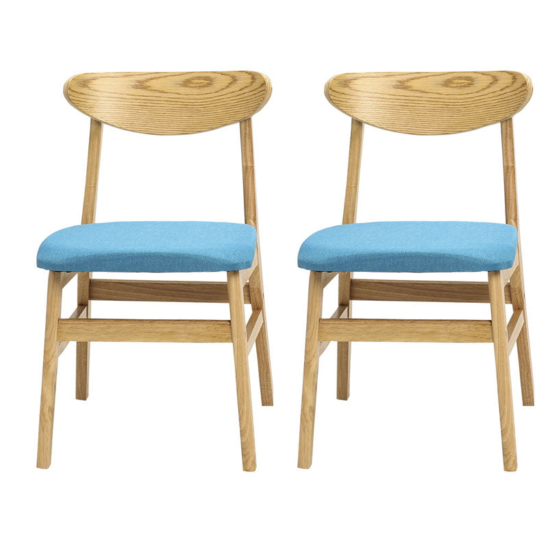 Modern Upholstered Home Side Chair Open Back Matte Finish Dining Chair Light Blue Set of 2 Clearhalo ' kitchen&dining_furn' 'Dining Chairs' 'Dining Tables & Seating' 'dining_chair' 'Furniture' 'furniture_dining_chair' 'Kitchen & Dining Furniture' 'kitchen' 4612953