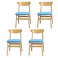Modern Upholstered Home Side Chair Open Back Matte Finish Dining Chair Light Blue Set of 4 Clearhalo ' kitchen&dining_furn' 'Dining Chairs' 'Dining Tables & Seating' 'dining_chair' 'Furniture' 'furniture_dining_chair' 'Kitchen & Dining Furniture' 'kitchen' 4612954