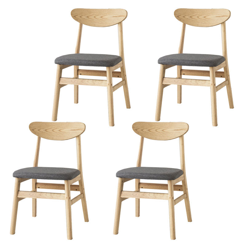 Modern Upholstered Home Side Chair Open Back Matte Finish Dining Chair Grey Set of 4 Clearhalo ' kitchen&dining_furn' 'Dining Chairs' 'Dining Tables & Seating' 'dining_chair' 'Furniture' 'furniture_dining_chair' 'Kitchen & Dining Furniture' 'kitchen' 4612956
