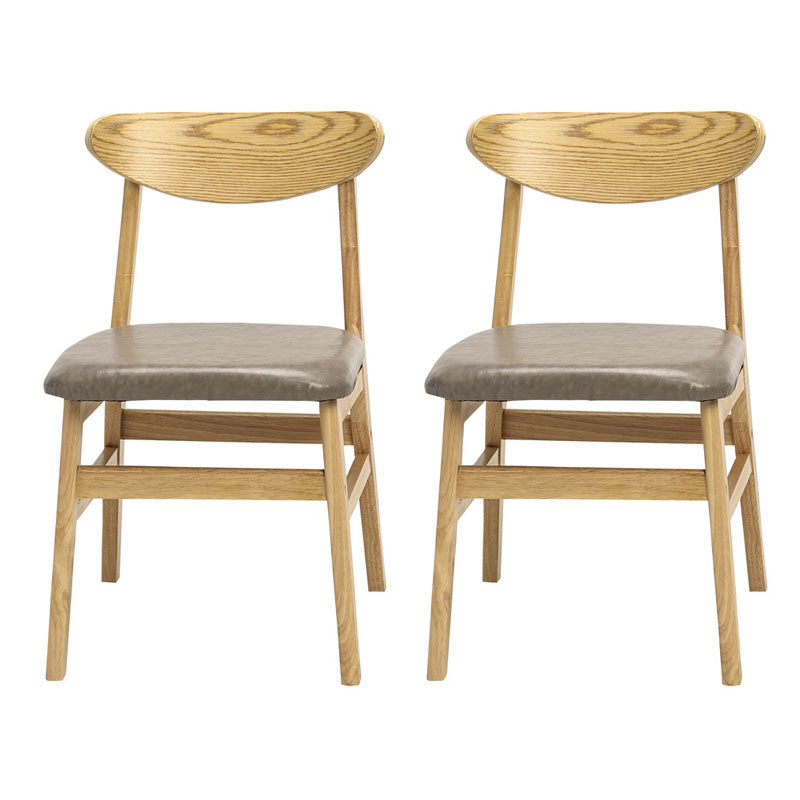 Modern Upholstered Home Side Chair Open Back Matte Finish Dining Chair Light Gray Set of 2 Clearhalo ' kitchen&dining_furn' 'Dining Chairs' 'Dining Tables & Seating' 'dining_chair' 'Furniture' 'furniture_dining_chair' 'Kitchen & Dining Furniture' 'kitchen' 4612957