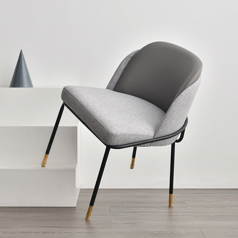 Glam Fabric Armless Dining Chairs Metal Dining Chair for Home Use Clearhalo ' kitchen&dining_furn' 'Dining Chairs' 'Dining Tables & Seating' 'dining_chair' 'furn' 'furn_dining_chair' 'Furniture' 'furniture_dining_chair' 'Kitchen & Dining Furniture' 'kitchen' 4612962