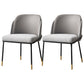 Glam Fabric Armless Dining Chairs Metal Dining Chair for Home Use Grey 2 Piece Set Clearhalo ' kitchen&dining_furn' 'Dining Chairs' 'Dining Tables & Seating' 'dining_chair' 'furn' 'furn_dining_chair' 'Furniture' 'furniture_dining_chair' 'Kitchen & Dining Furniture' 'kitchen' 4612964