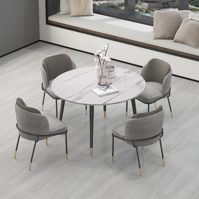 Glam Fabric Armless Dining Chairs Metal Dining Chair for Home Use Clearhalo ' kitchen&dining_furn' 'Dining Chairs' 'Dining Tables & Seating' 'dining_chair' 'furn' 'furn_dining_chair' 'Furniture' 'furniture_dining_chair' 'Kitchen & Dining Furniture' 'kitchen' 4612966