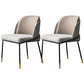 Glam Fabric Armless Dining Chairs Metal Dining Chair for Home Use Khaki 2 Piece Set Clearhalo ' kitchen&dining_furn' 'Dining Chairs' 'Dining Tables & Seating' 'dining_chair' 'furn' 'furn_dining_chair' 'Furniture' 'furniture_dining_chair' 'Kitchen & Dining Furniture' 'kitchen' 4612970
