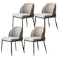 Glam Fabric Armless Dining Chairs Metal Dining Chair for Home Use Khaki 4 Piece Set Clearhalo ' kitchen&dining_furn' 'Dining Chairs' 'Dining Tables & Seating' 'dining_chair' 'furn' 'furn_dining_chair' 'Furniture' 'furniture_dining_chair' 'Kitchen & Dining Furniture' 'kitchen' 4612973
