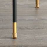 Glam Fabric Armless Dining Chairs Metal Dining Chair for Home Use Clearhalo ' kitchen&dining_furn' 'Dining Chairs' 'Dining Tables & Seating' 'dining_chair' 'furn' 'furn_dining_chair' 'Furniture' 'furniture_dining_chair' 'Kitchen & Dining Furniture' 'kitchen' 4612978