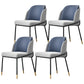 Glam Fabric Armless Dining Chairs Metal Dining Chair for Home Use Blue 4 Piece Set Clearhalo ' kitchen&dining_furn' 'Dining Chairs' 'Dining Tables & Seating' 'dining_chair' 'furn' 'furn_dining_chair' 'Furniture' 'furniture_dining_chair' 'Kitchen & Dining Furniture' 'kitchen' 4612979