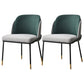 Glam Fabric Armless Dining Chairs Metal Dining Chair for Home Use Blackish Green 2 Piece Set Clearhalo ' kitchen&dining_furn' 'Dining Chairs' 'Dining Tables & Seating' 'dining_chair' 'furn' 'furn_dining_chair' 'Furniture' 'furniture_dining_chair' 'Kitchen & Dining Furniture' 'kitchen' 4612987