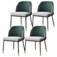 Glam Fabric Armless Dining Chairs Metal Dining Chair for Home Use Blackish Green 4 Piece Set Clearhalo ' kitchen&dining_furn' 'Dining Chairs' 'Dining Tables & Seating' 'dining_chair' 'furn' 'furn_dining_chair' 'Furniture' 'furniture_dining_chair' 'Kitchen & Dining Furniture' 'kitchen' 4612988