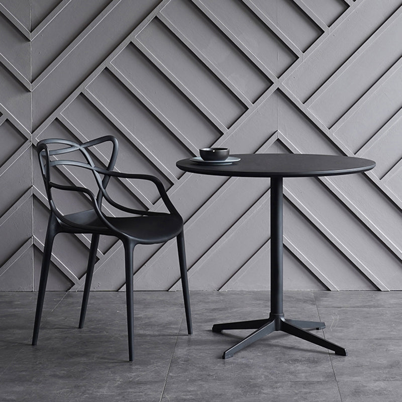 Contemporary Chairs Dining Arm Open Back Side Chairs with Plastic Legs for Kitchen Clearhalo ' kitchen&dining_furn' 'Dining Chairs' 'Dining Tables & Seating' 'dining_chair' 'furn' 'furn_dining_chair' 'Furniture' 'furniture_dining_chair' 'Kitchen & Dining Furniture' 'kitchen' 4612992