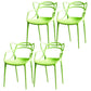 Contemporary Chairs Dining Arm Open Back Side Chairs with Plastic Legs for Kitchen Green 4 Piece Set Clearhalo ' kitchen&dining_furn' 'Dining Chairs' 'Dining Tables & Seating' 'dining_chair' 'furn' 'furn_dining_chair' 'Furniture' 'furniture_dining_chair' 'Kitchen & Dining Furniture' 'kitchen' 4613014