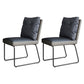 Modern Leather Living Room Side Chair Solid Back Matte Finish Dining Chair Gray-Blue 2 Piece Set Clearhalo ' kitchen&dining_furn' 'Dining Chairs' 'Dining Tables & Seating' 'dining_chair' 'furn' 'furn_dining_chair' 'Furniture' 'furniture_dining_chair' 'Kitchen & Dining Furniture' 'kitchen' 4613023