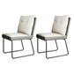 Modern Leather Living Room Side Chair Solid Back Matte Finish Dining Chair White-Gray 2 Piece Set Clearhalo ' kitchen&dining_furn' 'Dining Chairs' 'Dining Tables & Seating' 'dining_chair' 'furn' 'furn_dining_chair' 'Furniture' 'furniture_dining_chair' 'Kitchen & Dining Furniture' 'kitchen' 4613025