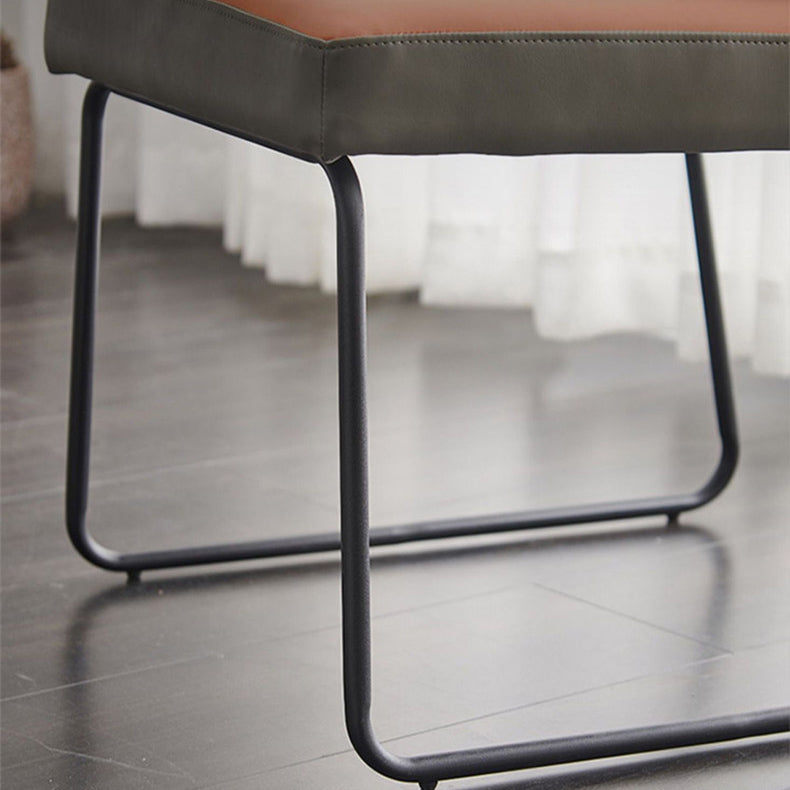 Modern Leather Living Room Side Chair Solid Back Matte Finish Dining Chair Clearhalo ' kitchen&dining_furn' 'Dining Chairs' 'Dining Tables & Seating' 'dining_chair' 'furn' 'furn_dining_chair' 'Furniture' 'furniture_dining_chair' 'Kitchen & Dining Furniture' 'kitchen' 4613030