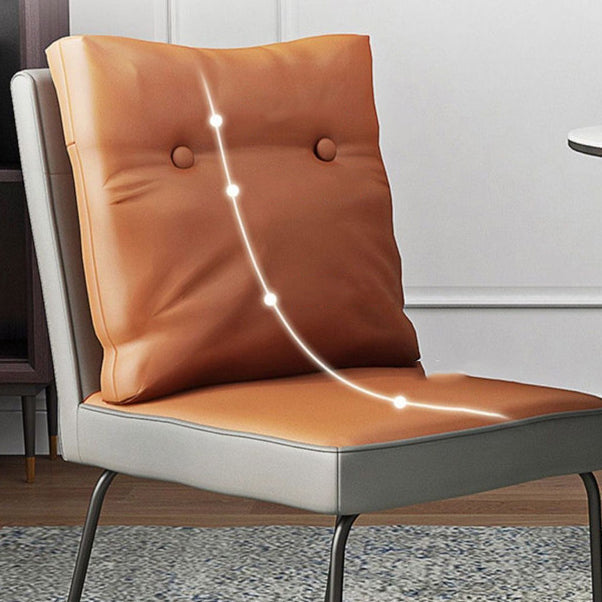 Modern Leather Living Room Side Chair Solid Back Matte Finish Dining Chair Clearhalo ' kitchen&dining_furn' 'Dining Chairs' 'Dining Tables & Seating' 'dining_chair' 'furn' 'furn_dining_chair' 'Furniture' 'furniture_dining_chair' 'Kitchen & Dining Furniture' 'kitchen' 4613031