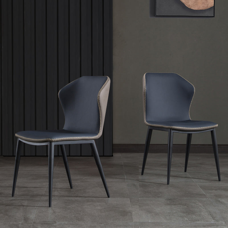 Industrial Style Faux Leather Dining Chairs Wingback Side Chair Clearhalo ' kitchen&dining_furn' 'Dining Chairs' 'Dining Tables & Seating' 'dining_chair' 'furn' 'furn_dining_chair' 'Furniture' 'furniture_dining_chair' 'Kitchen & Dining Furniture' 'kitchen' 4613035