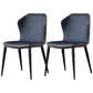 Industrial Style Faux Leather Dining Chairs Wingback Side Chair Blue 2 Piece Set Clearhalo ' kitchen&dining_furn' 'Dining Chairs' 'Dining Tables & Seating' 'dining_chair' 'furn' 'furn_dining_chair' 'Furniture' 'furniture_dining_chair' 'Kitchen & Dining Furniture' 'kitchen' 4613036