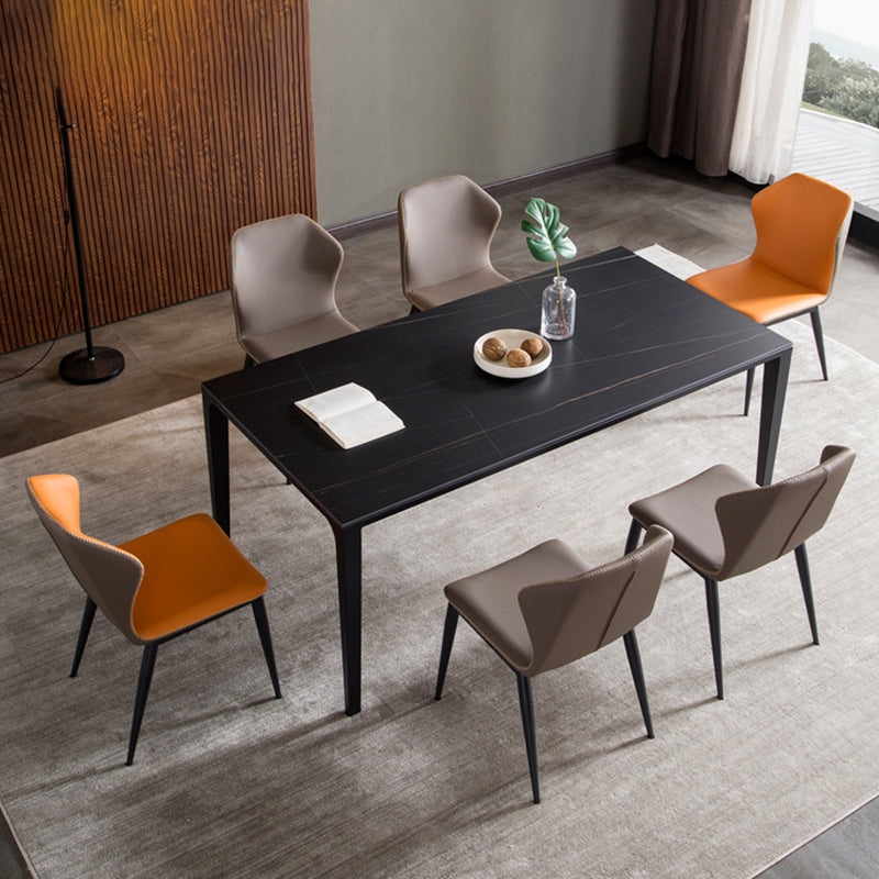 Industrial Style Faux Leather Dining Chairs Wingback Side Chair Clearhalo ' kitchen&dining_furn' 'Dining Chairs' 'Dining Tables & Seating' 'dining_chair' 'furn' 'furn_dining_chair' 'Furniture' 'furniture_dining_chair' 'Kitchen & Dining Furniture' 'kitchen' 4613042
