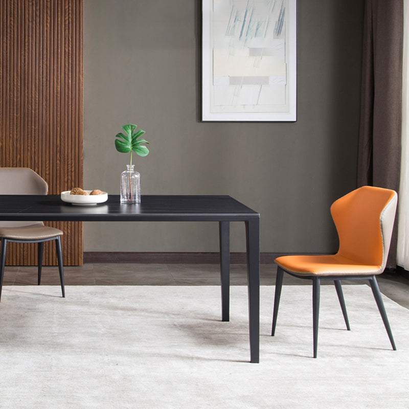 Industrial Style Faux Leather Dining Chairs Wingback Side Chair Clearhalo ' kitchen&dining_furn' 'Dining Chairs' 'Dining Tables & Seating' 'dining_chair' 'furn' 'furn_dining_chair' 'Furniture' 'furniture_dining_chair' 'Kitchen & Dining Furniture' 'kitchen' 4613053