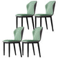 Industrial Wingback Armless Dining Chair Faux Leather Dining Chairs for Home Use Gray-Green 4 Piece Set Clearhalo ' kitchen&dining_furn' 'Dining Chairs' 'Dining Tables & Seating' 'dining_chair' 'furn' 'furn_dining_chair' 'Furniture' 'furniture_dining_chair' 'Kitchen & Dining Furniture' 'kitchen' 4613065