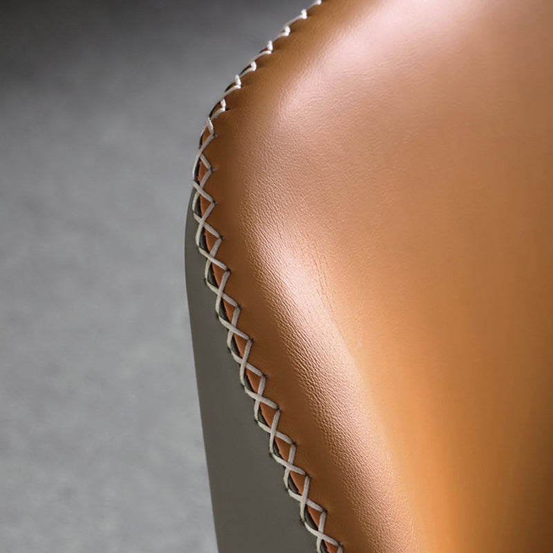 Industrial Wingback Armless Dining Chair Faux Leather Dining Chairs for Home Use Clearhalo ' kitchen&dining_furn' 'Dining Chairs' 'Dining Tables & Seating' 'dining_chair' 'furn' 'furn_dining_chair' 'Furniture' 'furniture_dining_chair' 'Kitchen & Dining Furniture' 'kitchen' 4613066