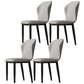 Industrial Wingback Armless Dining Chair Faux Leather Dining Chairs for Home Use Light Gray 4 Piece Set Clearhalo ' kitchen&dining_furn' 'Dining Chairs' 'Dining Tables & Seating' 'dining_chair' 'furn' 'furn_dining_chair' 'Furniture' 'furniture_dining_chair' 'Kitchen & Dining Furniture' 'kitchen' 4613072