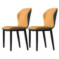Industrial Wingback Armless Dining Chair Faux Leather Dining Chairs for Home Use Yellow 2 Piece Set Clearhalo ' kitchen&dining_furn' 'Dining Chairs' 'Dining Tables & Seating' 'dining_chair' 'furn' 'furn_dining_chair' 'Furniture' 'furniture_dining_chair' 'Kitchen & Dining Furniture' 'kitchen' 4613075
