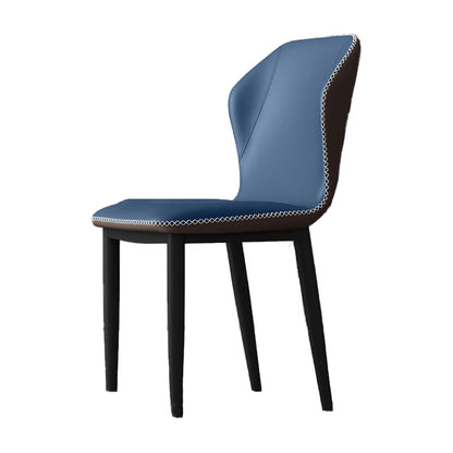 Industrial Wingback Armless Dining Chair Faux Leather Dining Chairs for Home Use Purple 1 Piece Clearhalo ' kitchen&dining_furn' 'Dining Chairs' 'Dining Tables & Seating' 'dining_chair' 'furn' 'furn_dining_chair' 'Furniture' 'furniture_dining_chair' 'Kitchen & Dining Furniture' 'kitchen' 4613078