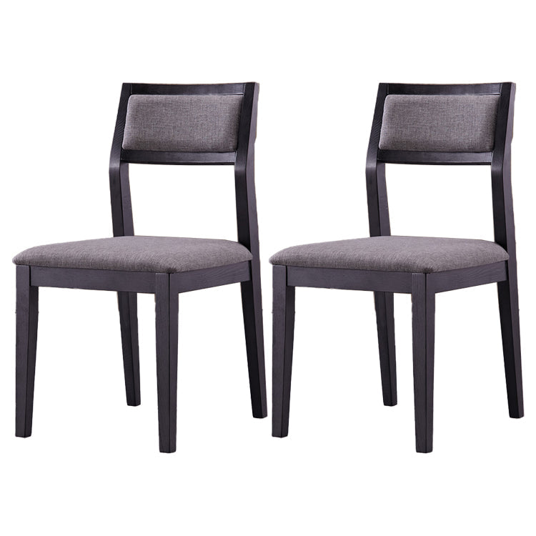 Contemporary Chairs Dining Armless Open Back Side Chairs with Wooden Legs for Kitchen Dark Gray 2 Piece Set Clearhalo ' kitchen&dining_furn' 'Dining Chairs' 'Dining Tables & Seating' 'dining_chair' 'furn' 'furn_dining_chair' 'Furniture' 'furniture_dining_chair' 'Kitchen & Dining Furniture' 'kitchen' 4613091