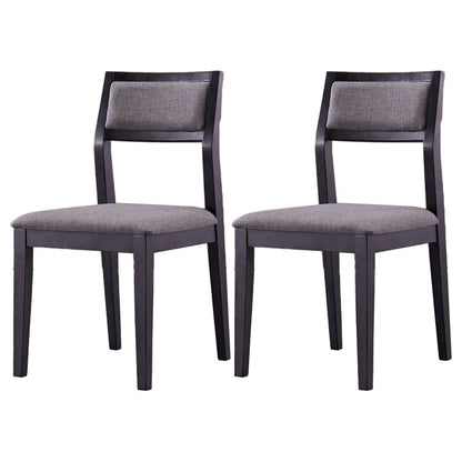 Contemporary Chairs Dining Armless Open Back Side Chairs with Wooden Legs for Kitchen Dark Gray 2 Piece Set Clearhalo ' kitchen&dining_furn' 'Dining Chairs' 'Dining Tables & Seating' 'dining_chair' 'furn' 'furn_dining_chair' 'Furniture' 'furniture_dining_chair' 'Kitchen & Dining Furniture' 'kitchen' 4613091