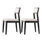 Contemporary Chairs Dining Armless Open Back Side Chairs with Wooden Legs for Kitchen Off-White 2 Piece Set Clearhalo ' kitchen&dining_furn' 'Dining Chairs' 'Dining Tables & Seating' 'dining_chair' 'furn' 'furn_dining_chair' 'Furniture' 'furniture_dining_chair' 'Kitchen & Dining Furniture' 'kitchen' 4613095