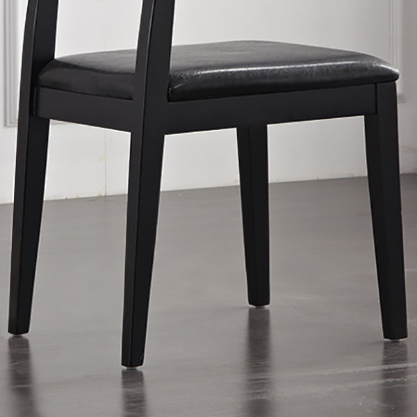 Contemporary Chairs Dining Armless Open Back Side Chairs with Wooden Legs for Kitchen Clearhalo ' kitchen&dining_furn' 'Dining Chairs' 'Dining Tables & Seating' 'dining_chair' 'furn' 'furn_dining_chair' 'Furniture' 'furniture_dining_chair' 'Kitchen & Dining Furniture' 'kitchen' 4613096