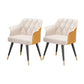 Glam Metal Arm Dining Chair Faux Leather Side Chairs for Home Use Orange 2 Piece Set Clearhalo ' kitchen&dining_furn' 'Dining Chairs' 'Dining Tables & Seating' 'dining_chair' 'furn' 'furn_dining_chair' 'Furniture' 'furniture_dining_chair' 'Kitchen & Dining Furniture' 'kitchen' 4613110
