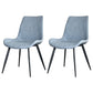 Contemporary Style Chair Dining Armless Chair with Metal Legs for Kitchen Light Blue 2 Piece Set Clearhalo ' kitchen&dining_furn' 'Dining Chairs' 'Dining Tables & Seating' 'dining_chair' 'furn' 'furn_dining_chair' 'Furniture' 'furniture_dining_chair' 'Kitchen & Dining Furniture' 'kitchen' 4613136